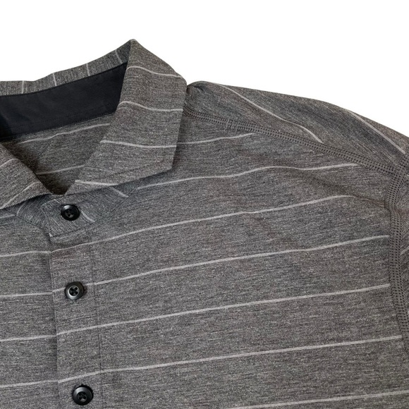 lululemon Evolution Polo Shirt Lookout Stripe Gray - Picture 11 of 14